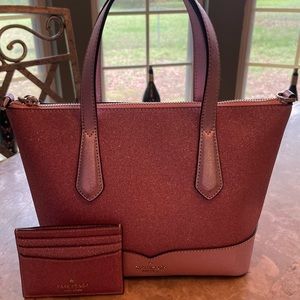 Kate Spade Lola Glitter Satchel & Card Wallet